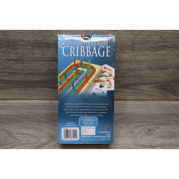 NEW Cardinal Industries Deluxe High-quality Solid Wood Folding Cribbage Set - Picture 2 of 12